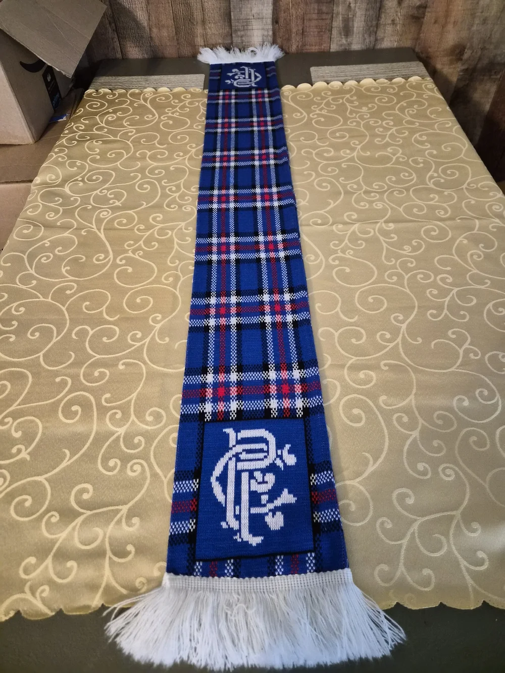 Glasgow Rangers FC tartan scarf